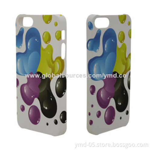 PC Cases for iPhone 5, Water Transfer Printing with Rubber Oil